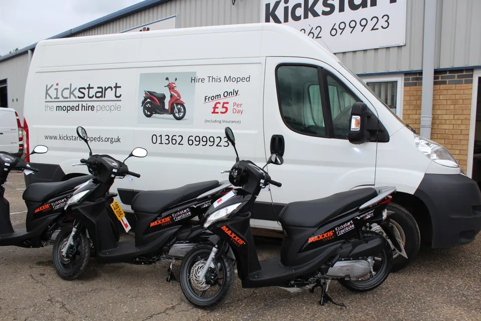 Kickstart moped deals