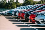 Row of Renault Zoe electric cars