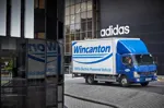 Wincanton Fuso eCanter outside Adidas store