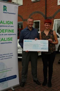 Agility Fleet presents £8,000 to Rees Foundation