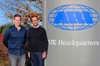 Simon Cayless and Nimesh Chauhan at ARI UK Headquarters.