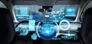 Interior of an autonomous car