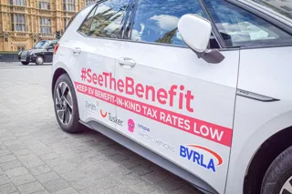 #SeeTheBenefit campaign car out side Parliament