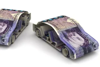Cars wrapped in cash