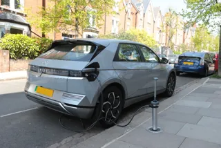 Car plugged into charge point