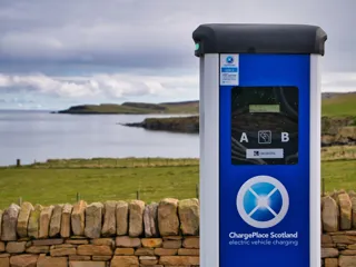 EV charge point in Scotland