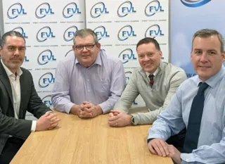 Pictured (l-r) Andy Watson (FVL), Andy Bell (Tilsun Leasing), Tony King (FVL) and Duncan Paterson (FVL).