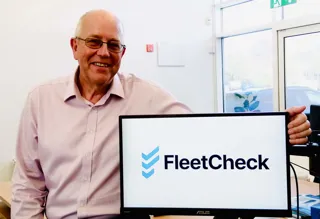 Peter Golding with FleetCheck logo