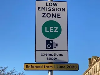 Glasgow low emission zone sign