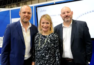 ICFM chairman Paul Hollick (left) with Masterclass speakers Caroline Sandall and David Bushnell