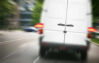 Ford Transit van on road