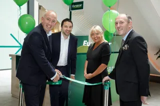Kevin Rand and Cale Pontet from Europcar, and Lisa McQuoid and Franck Bruyere from St James Quarter
