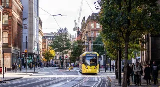 Tram in Manchester city