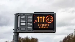 Red X warning sign on motorway. Source: National Highways