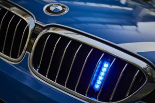 Front grill of BMW police car