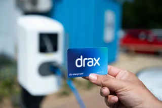Drax payment card and EV charge point