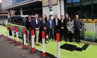 WiCET project partners at launch of Nottingham wireless EV charging project