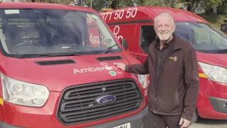 Amberon Group transport manager John Welch with one of his vans.