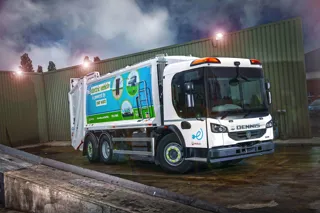Veolia electric refuse truck