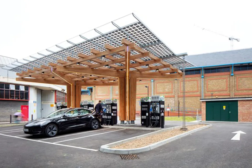 Transport for London EV rapid charge hub Woolwich