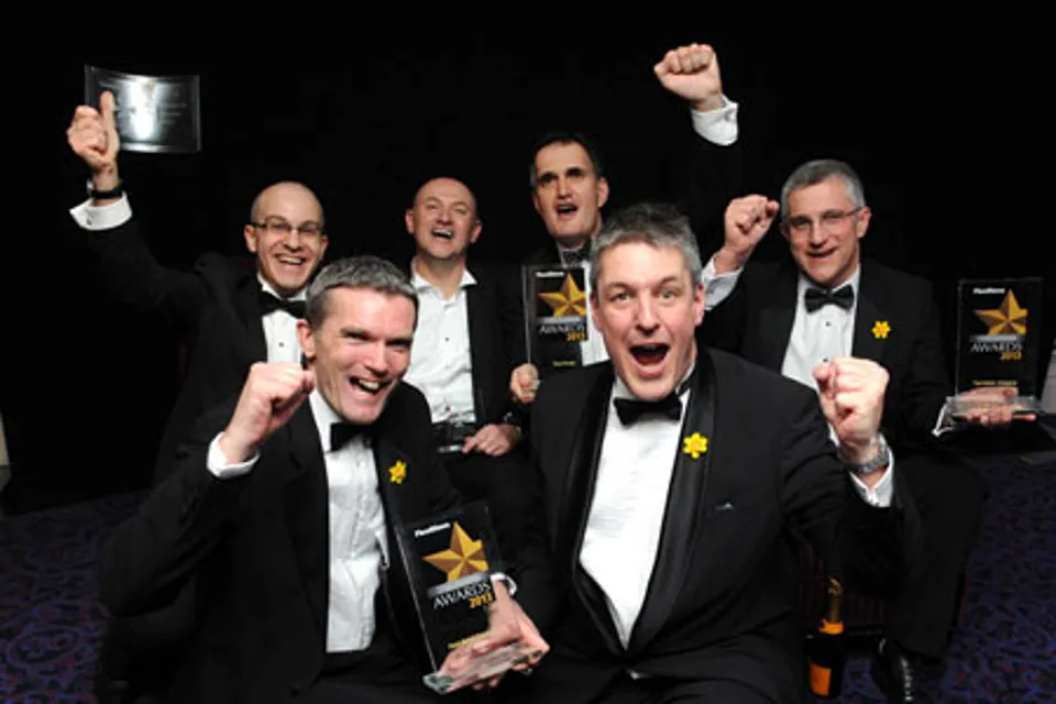 Ford with their Fleet News Awards trophy in 2013