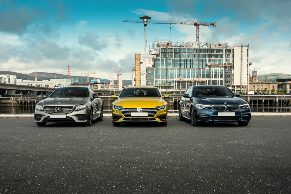 Three cars lined up