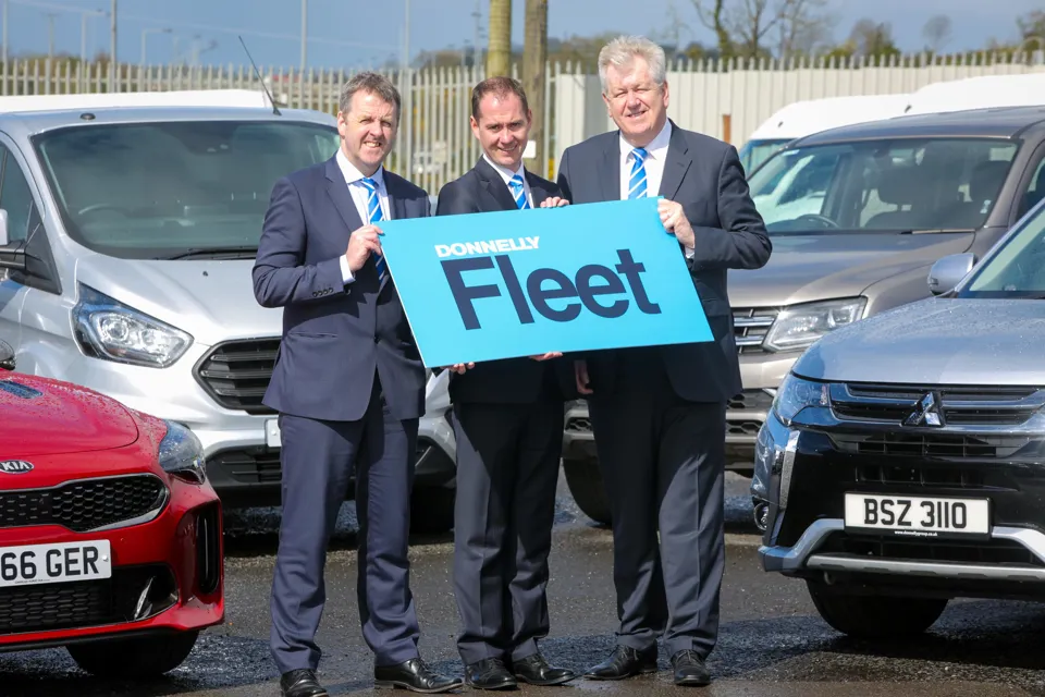 Donnelly Group has extended its fleet offering: Dave Sheeran, managing director at Donnelly Group, Anthony Magee,  general manager at Donnelly Fleet, and Raymond Donnelly, director at Donnelly Group