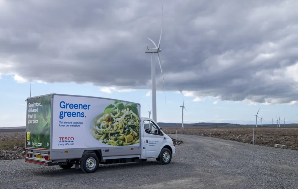 Tesco home delivery electric van