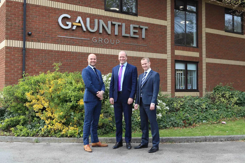 Gauntlet director, Paul Coates, managing director Roger Gaunt and director Ian McCarron.