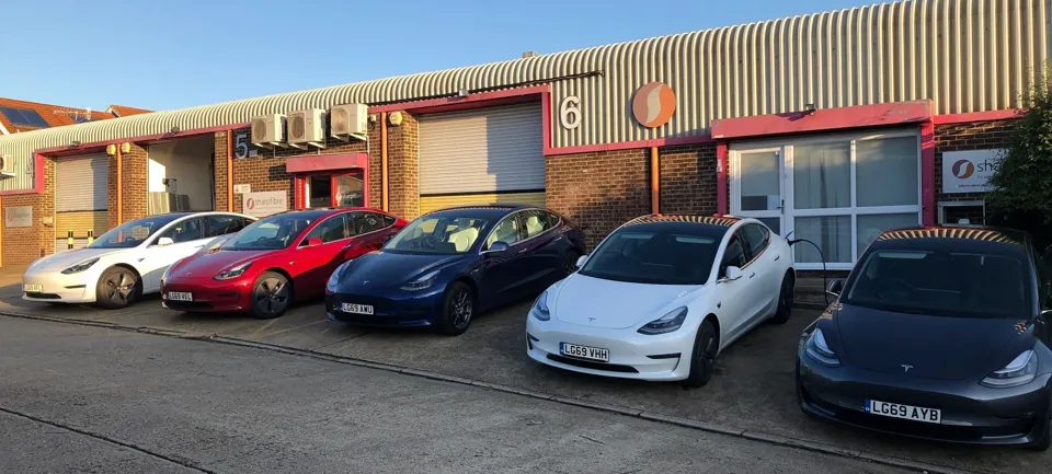 Sharpfibre takes on 10 Tesla 3 electric cars