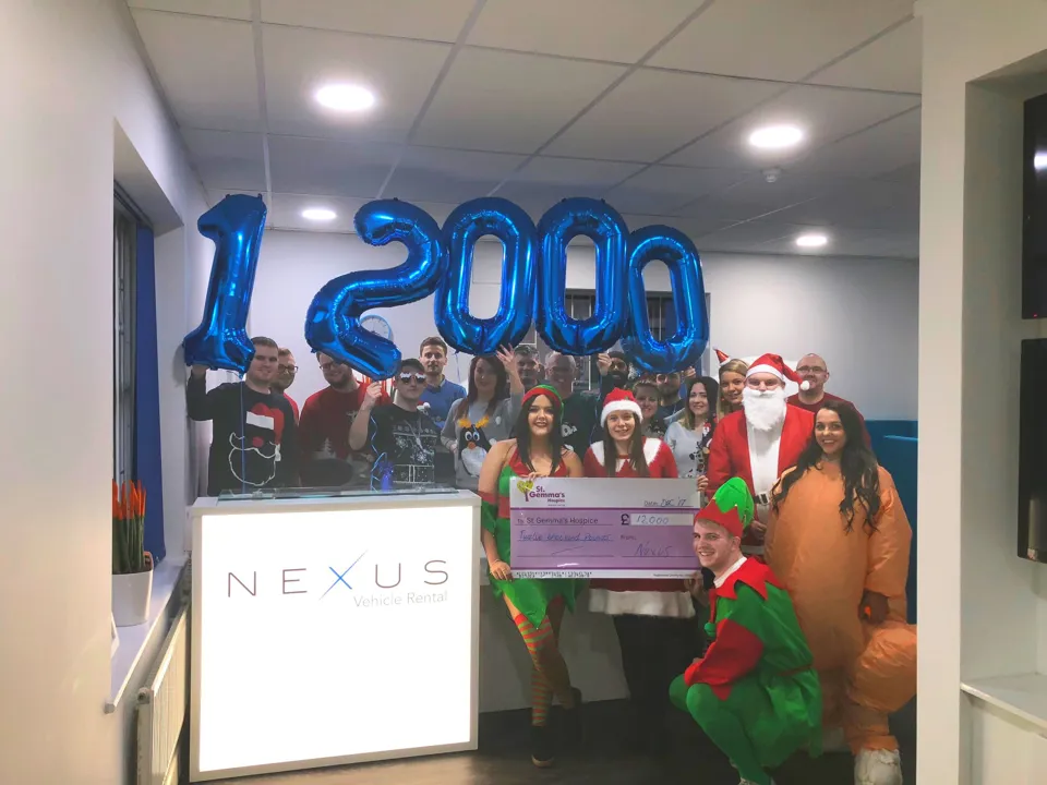 Leeds-based Nexus Vehicle Rental has raised more than £12,000 for St Gemma’s Hospice in its first year of fund-raising.