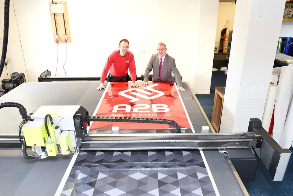 A2B Signs and Graphics new finishing table