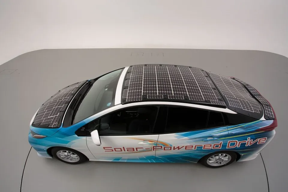 Toyota Prius plug-in hybrid with solar panels