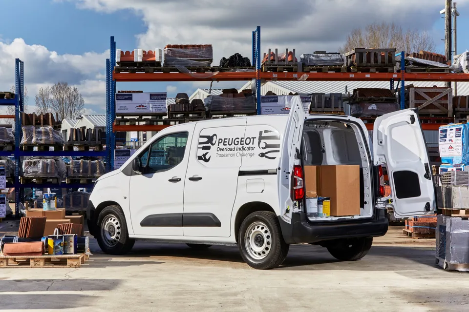 Peugeot partner van being loaded