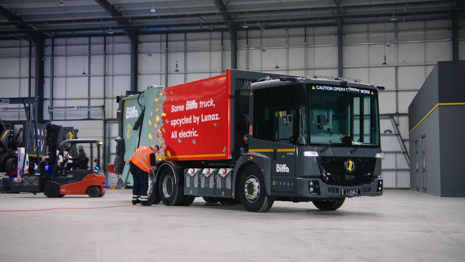 Biffa upcycled electric refuse truck