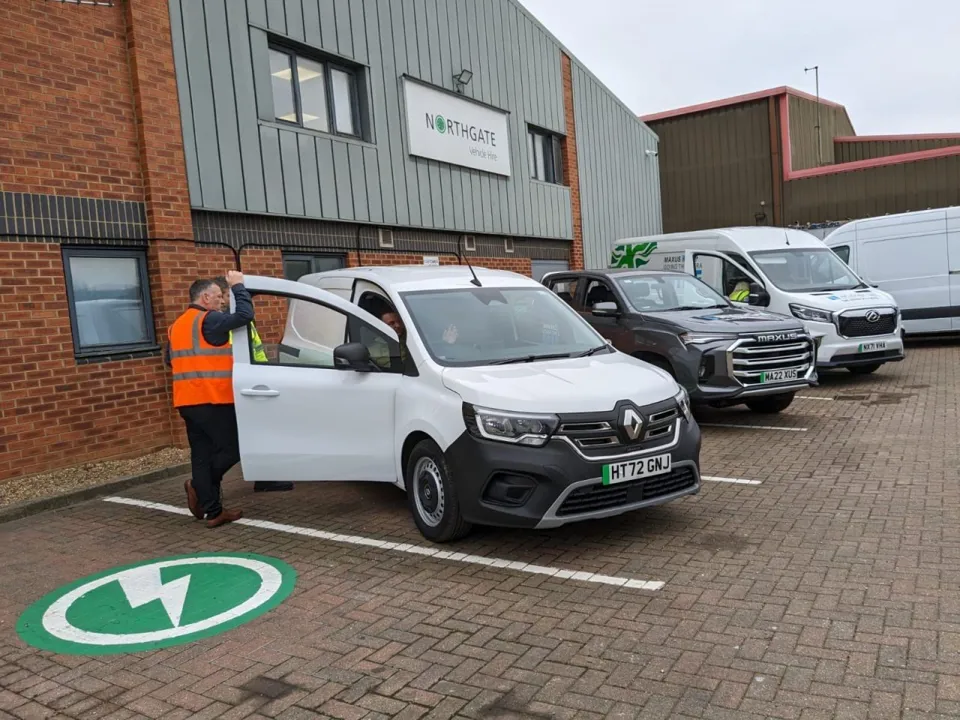 Northgate electric van outside Northgate building